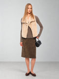 2AM POETRY Suede-Effect Knee-Length Skirt - view 1