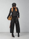 2AM POETRY Faux-Leather Cropped Wide-Leg Pants - view 1