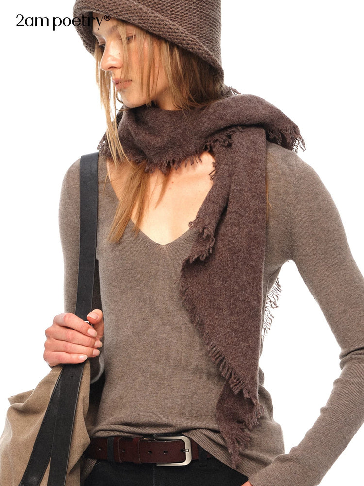 2AM POETRY Wool Fringe Scarf - view 1