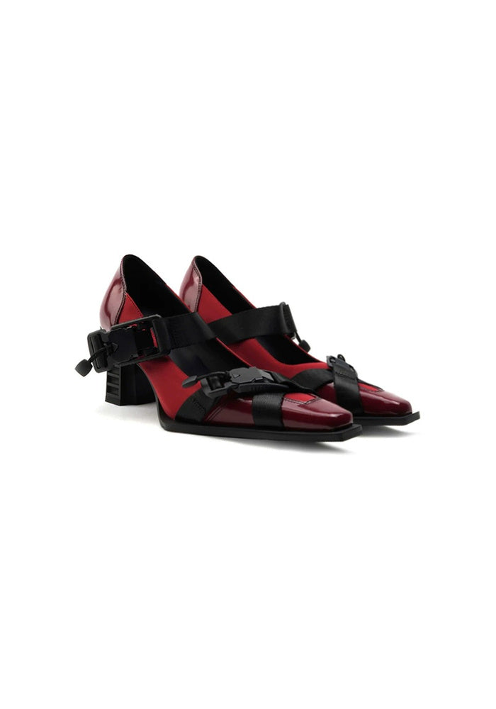 Women's Strappy Mary Jane Pumps in Deadpool Colorway