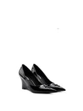 Colorful Bridge Mirror Leather Wedge Heels