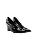 Mirror Leather Wedge Heels