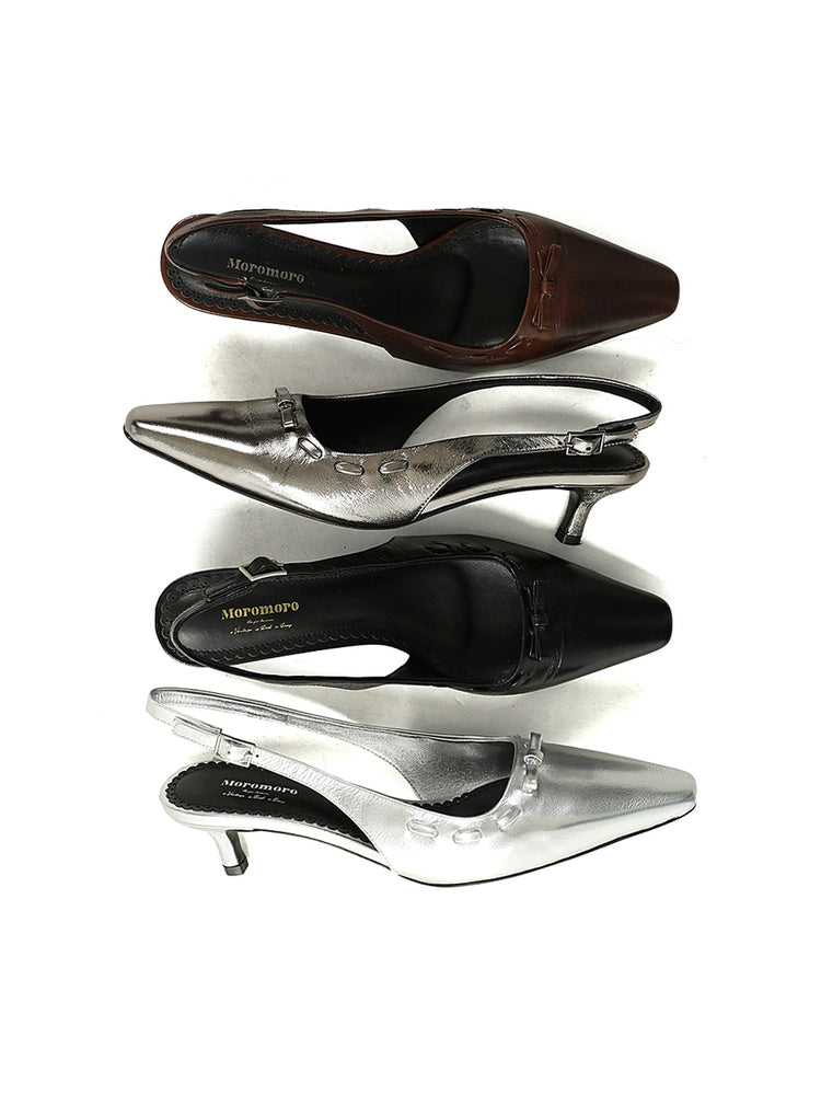 Round-Toe T-Bar Trainers