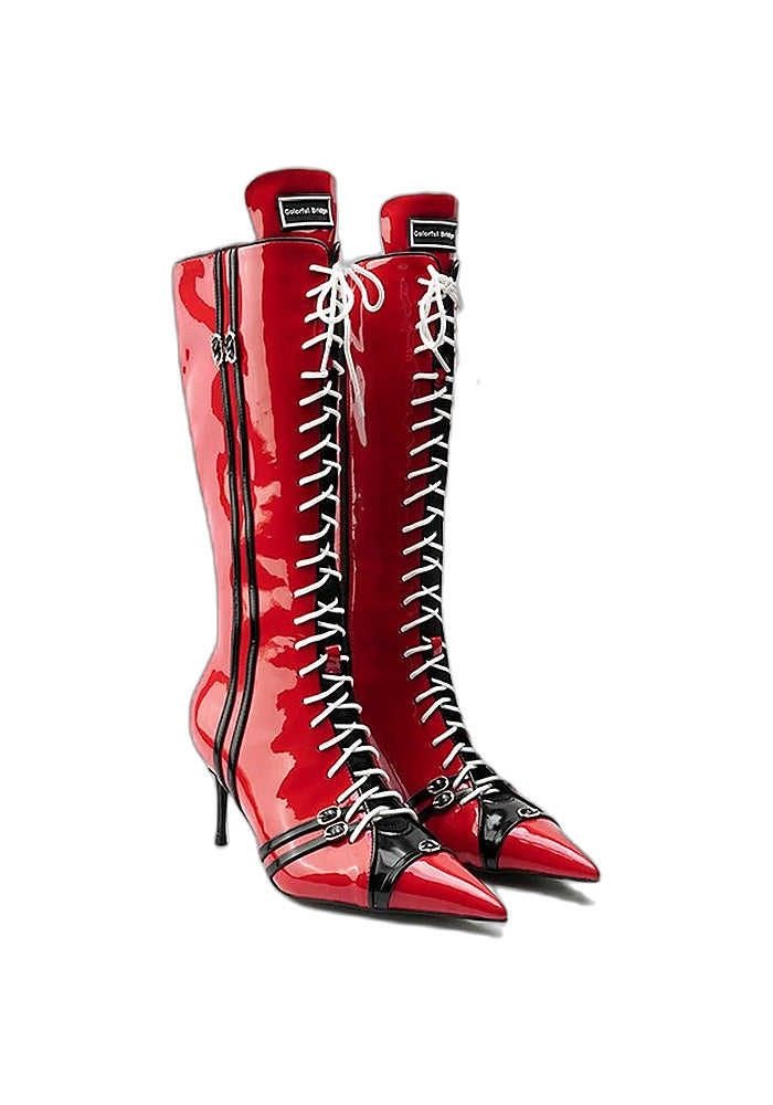 F1 Racing Series Designer-Style Sporty High-Top Boots: Fashionable Women's Riding Boots