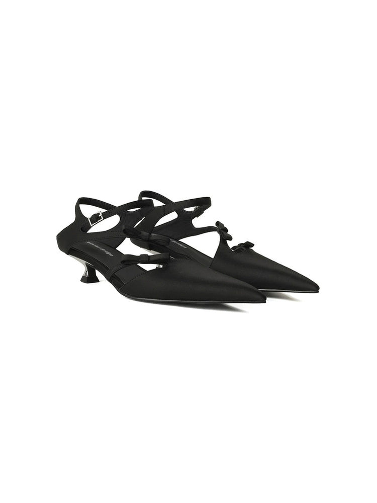 Noeud Strappy Pointed Slingback Pumps