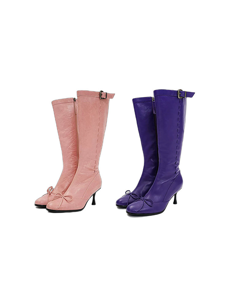SS26 Suede Lace-Up High Heel Sandals