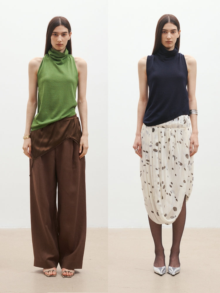 MEDIUM WELL Asymmetric Hem Turtleneck Vest