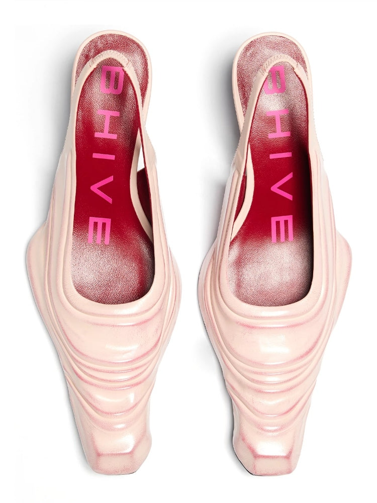Custom Genuine Leather Ankle-Strap High Heels