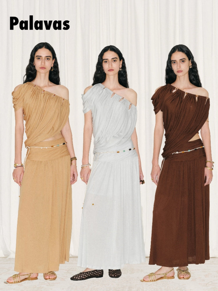 Zhipu Wind Whisper Off-the-Shoulder Set for Women: A Sophisticated Look