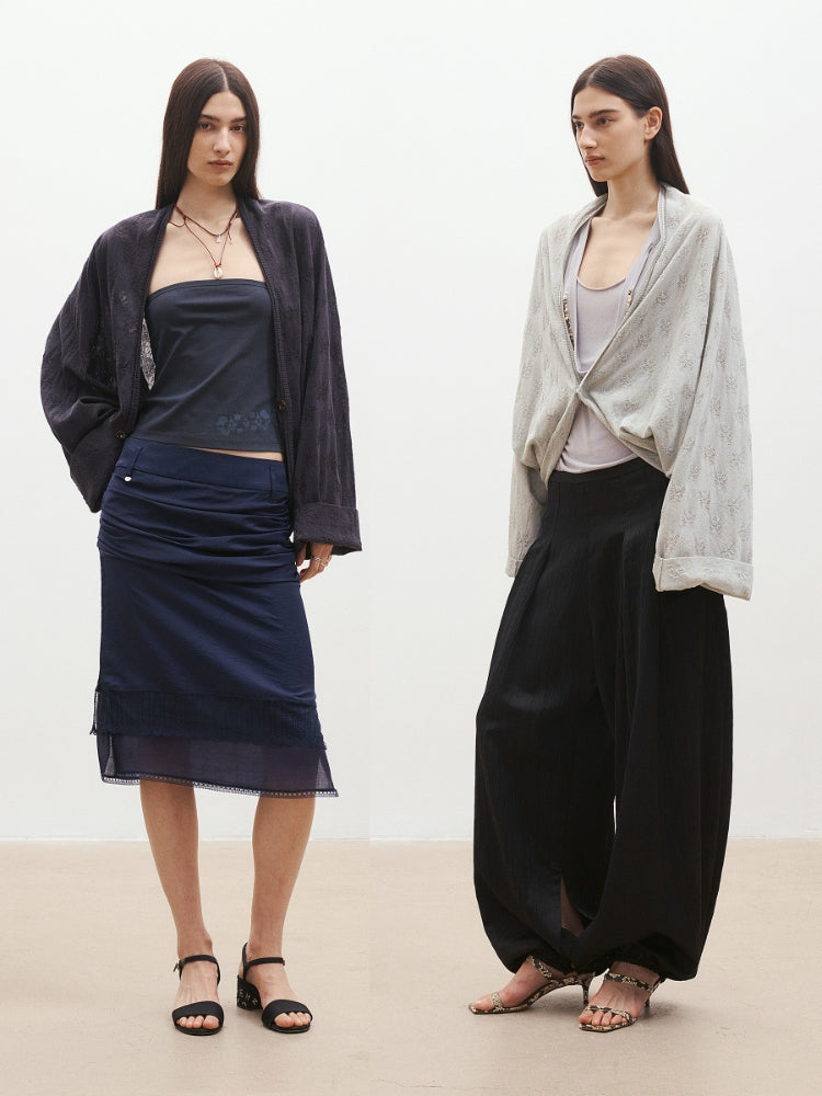 MEDIUM WELL Jacquard Drop Shoulder Cardigan
