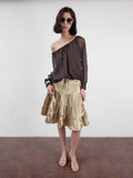 2AM POETRY Polka Dot Shirt: Versatile Long-Sleeve T-Shirt with Tie-Front