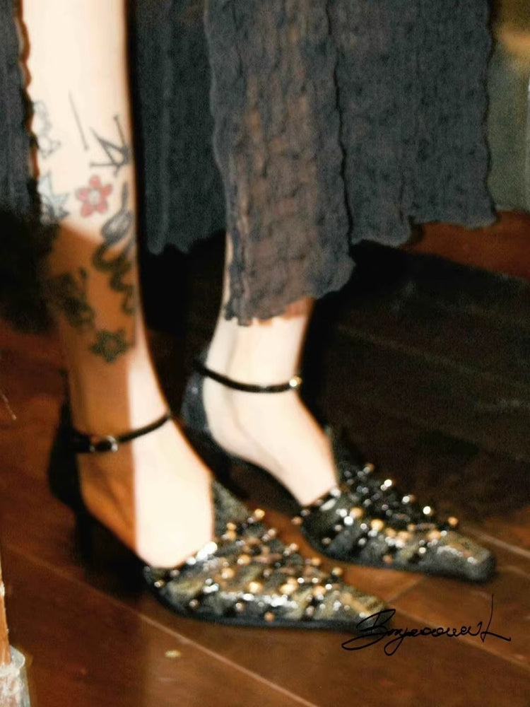 UBORYA Women's High-Heel Pumps: Slim Heel, Pointed Toe, Perfect with Dresses—Sophisticated, Sexy, and Exquisitely Elegant in Black