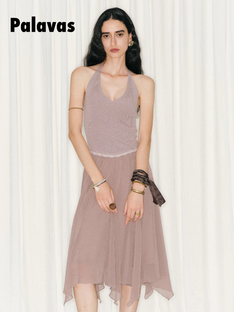 Kerala Valley Halter-Neck Fitted Dress: A Simple, Sophisticated Midi Dress