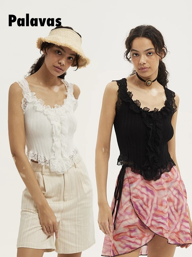 Ballet-Style Tank Top, Lace Corset, Stunning Strapless Top