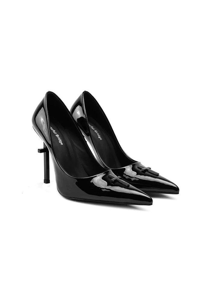 Cross Series Vampire Pointed-Toe Red Wedding High Heels