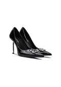 Pointed Toe Stiletto Pumps 10CM Metal Butterfly Blade Ornament Avant-Garde Designer High Heels