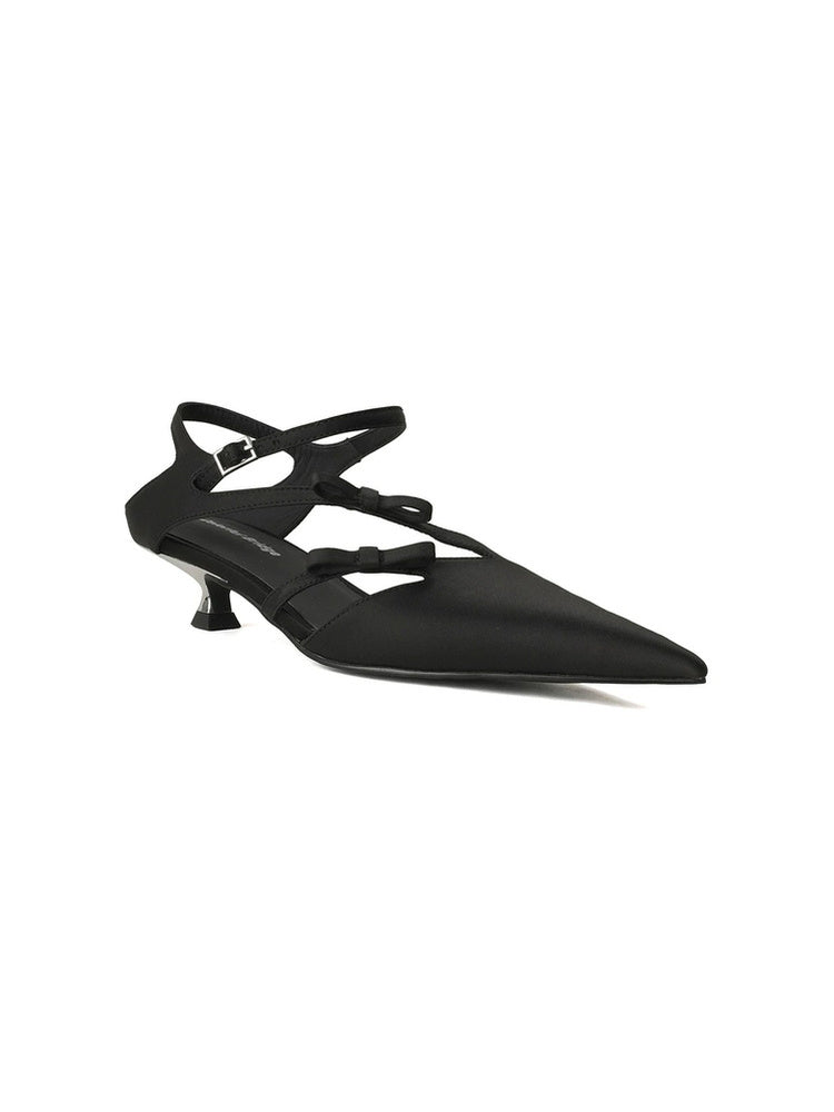 Noeud Strappy Pointed Slingback Pumps