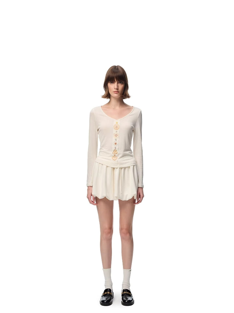 SHROENRO Versatile, Youthful, and Playful High-Waisted Drawstring Skirt with Ruffled Hem – Women's Short Skirt | Return Guarantee