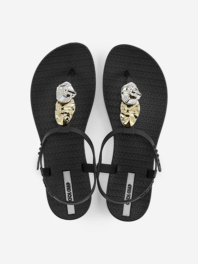 Stamped Medallion Flat Sandals