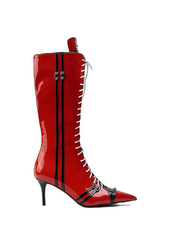 F1 Racing Series Designer-Style Sporty High-Top Boots: Fashionable Women's Riding Boots