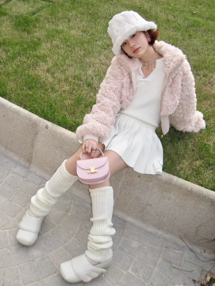 GRAPE Hotel Collection: Original Off-White Winged Velcro Loafers with Built-in Heels and Thick Soles