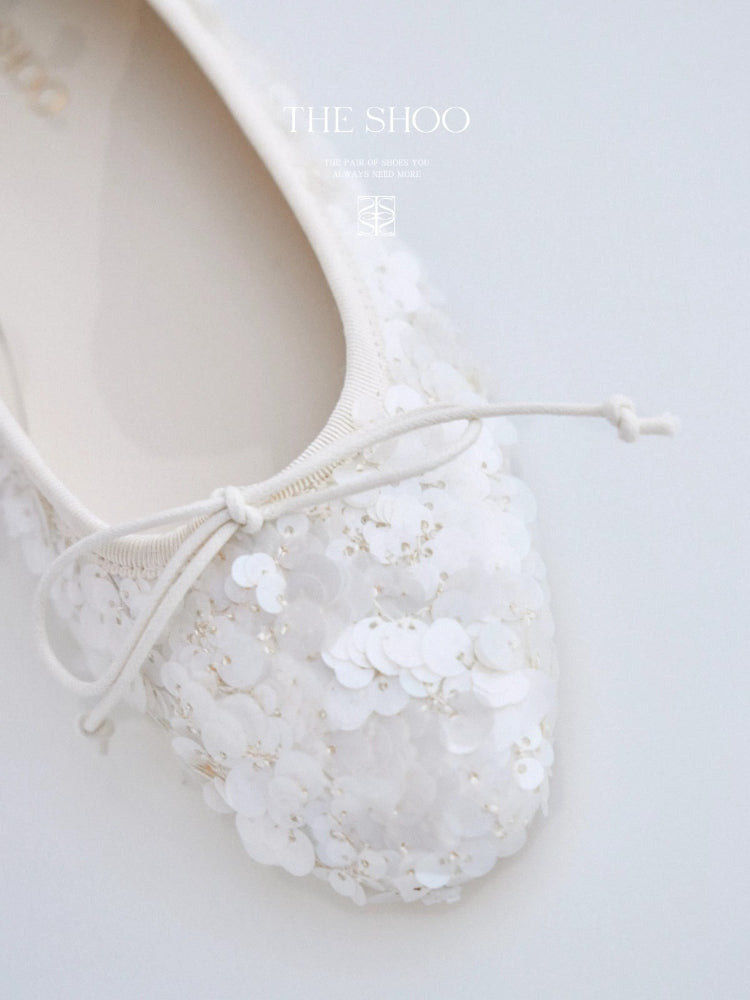Flat Ballet Flats with Built-in Heel, Three-Color Petal Design, Fairy-Style, Princess-Style, Commuter Slip-Ons