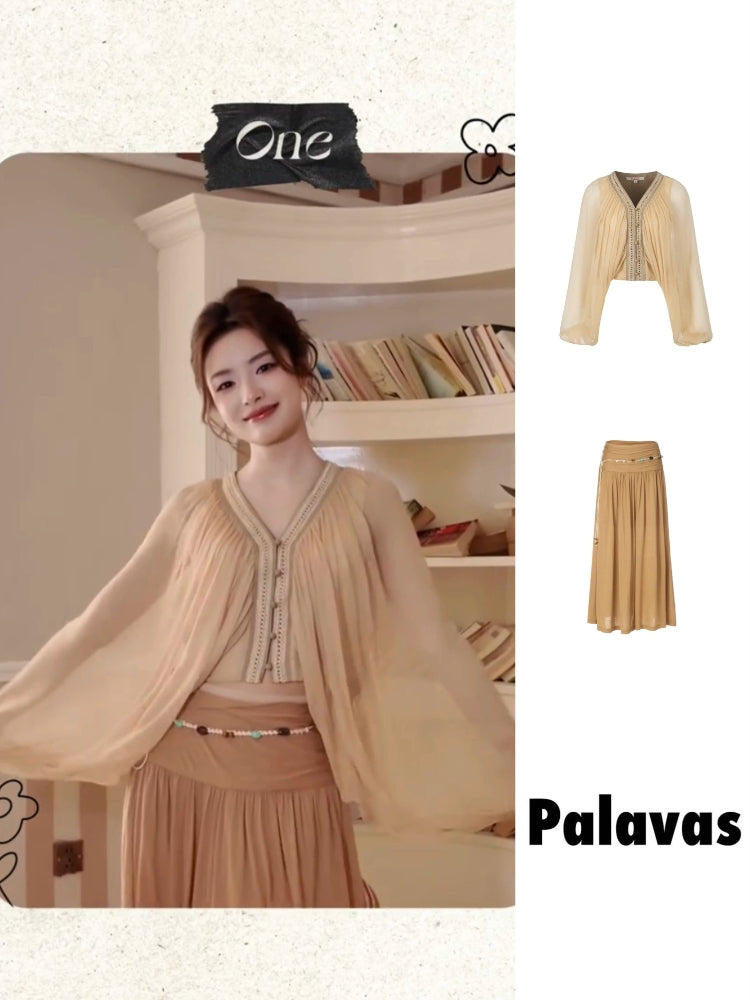 Zhipu Wind Whisper Off-the-Shoulder Set for Women: A Sophisticated Look