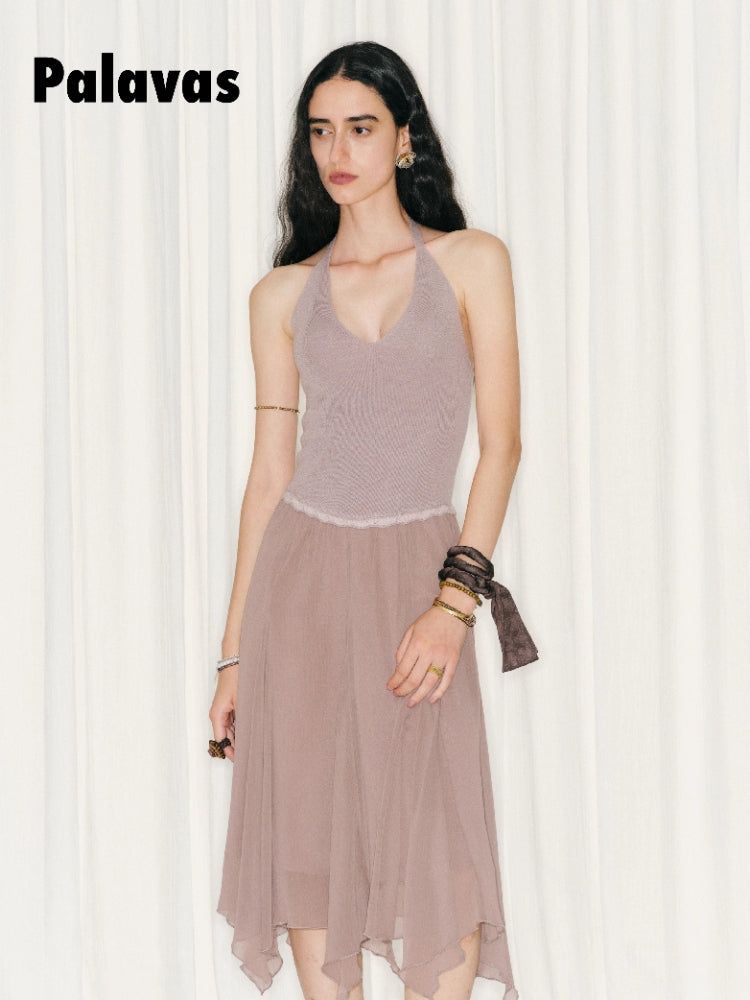 Kerala Valley Halter-Neck Fitted Dress: A Simple, Sophisticated Midi Dress