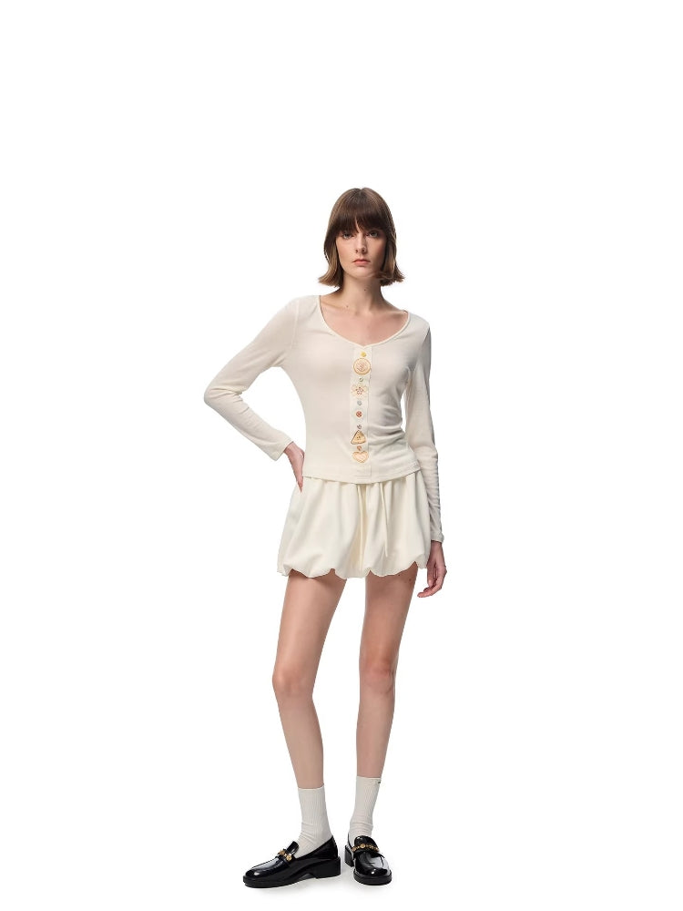 SHROENRO New Arrival: Versatile, Youthful, and Playful Drawstring Flower-Print Skirt for Women – Short Puff Skirt