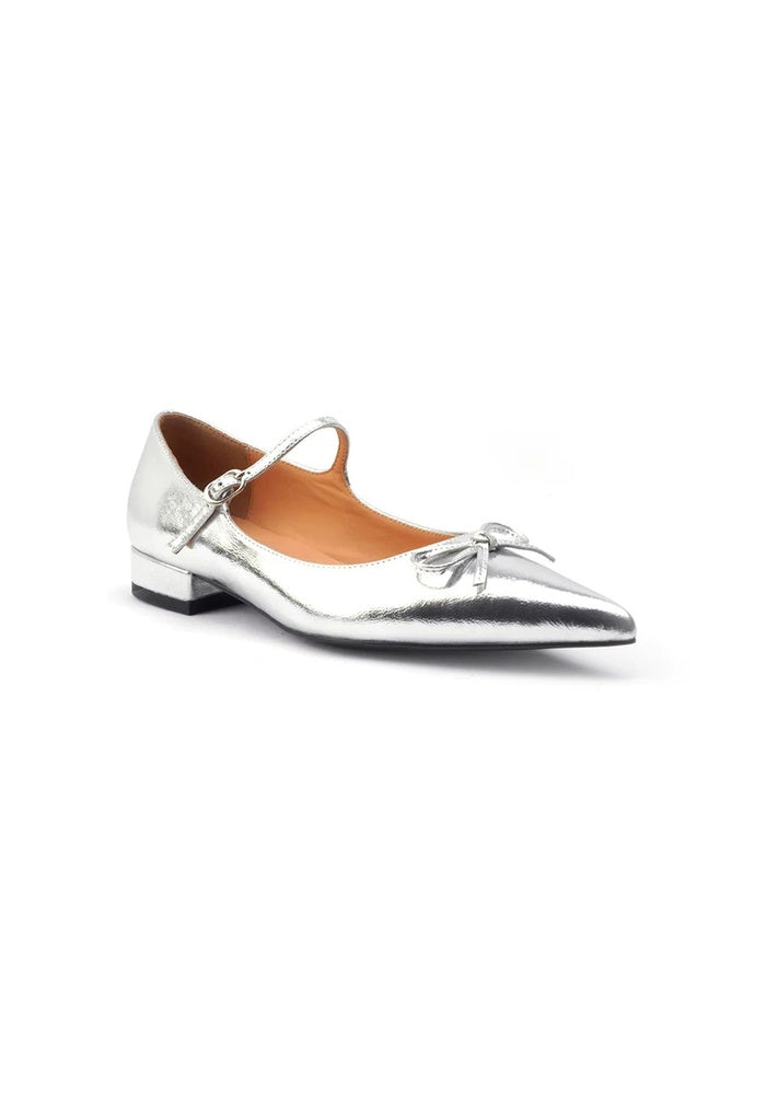Holiday Checkered Pointed-Toe Sweet Mary Jane Shoes for Women with Bow, Flat