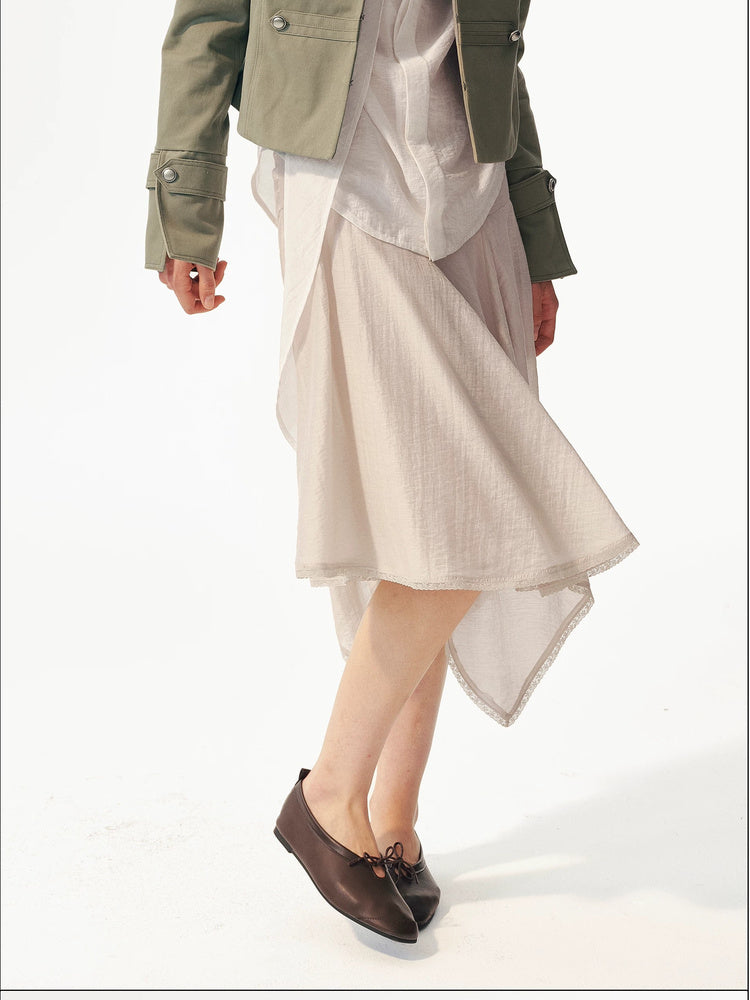 2AM POETRY Asymmetric Handkerchief-Hem Midi Skirt - view 3