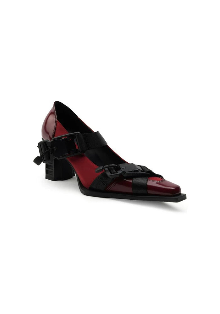 Women's Strappy Mary Jane Pumps in Deadpool Colorway
