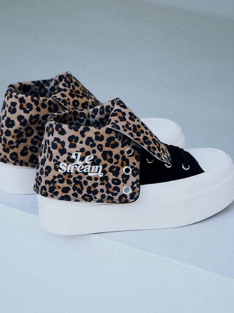 LeStream Leopard Fold-Over Platform High-Top Canvas Sneakers | OZA813-1012825720314-04