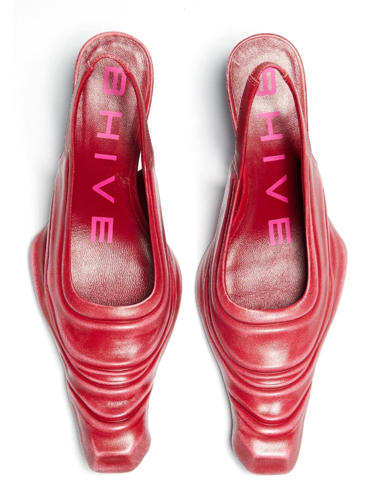Custom Genuine Leather Ankle-Strap High Heels