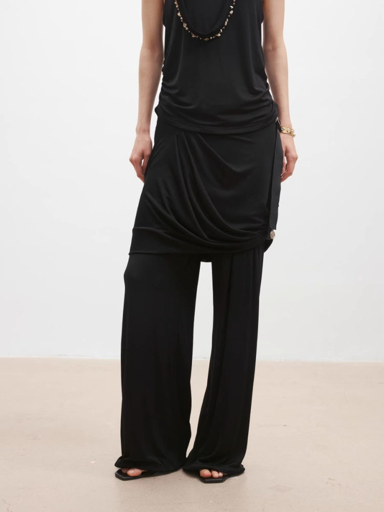 MEDIUM WELL Gathered Midi Skirt