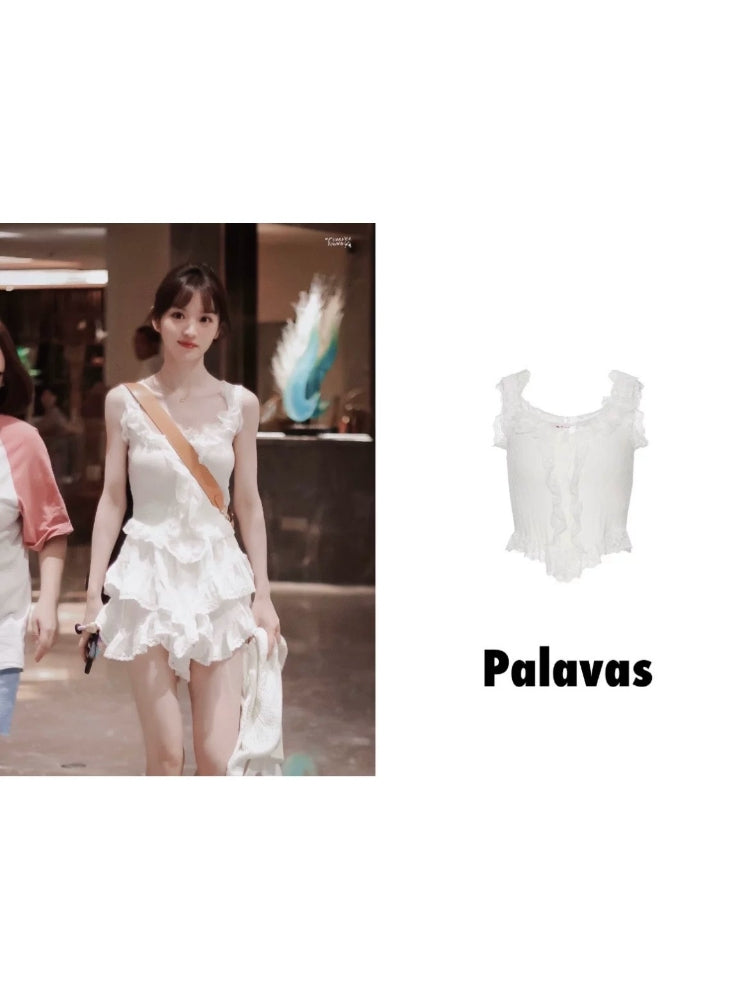 Ballet-Style Tank Top, Lace Corset, Stunning Strapless Top