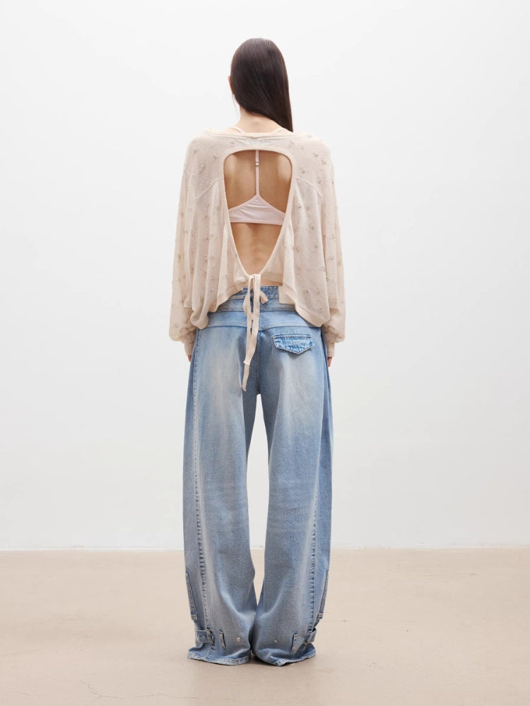 MEDIUM WELL Side Pleated Jeans