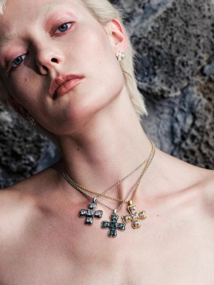 tokokkinomini Classic Four-Sided Bow Necklace