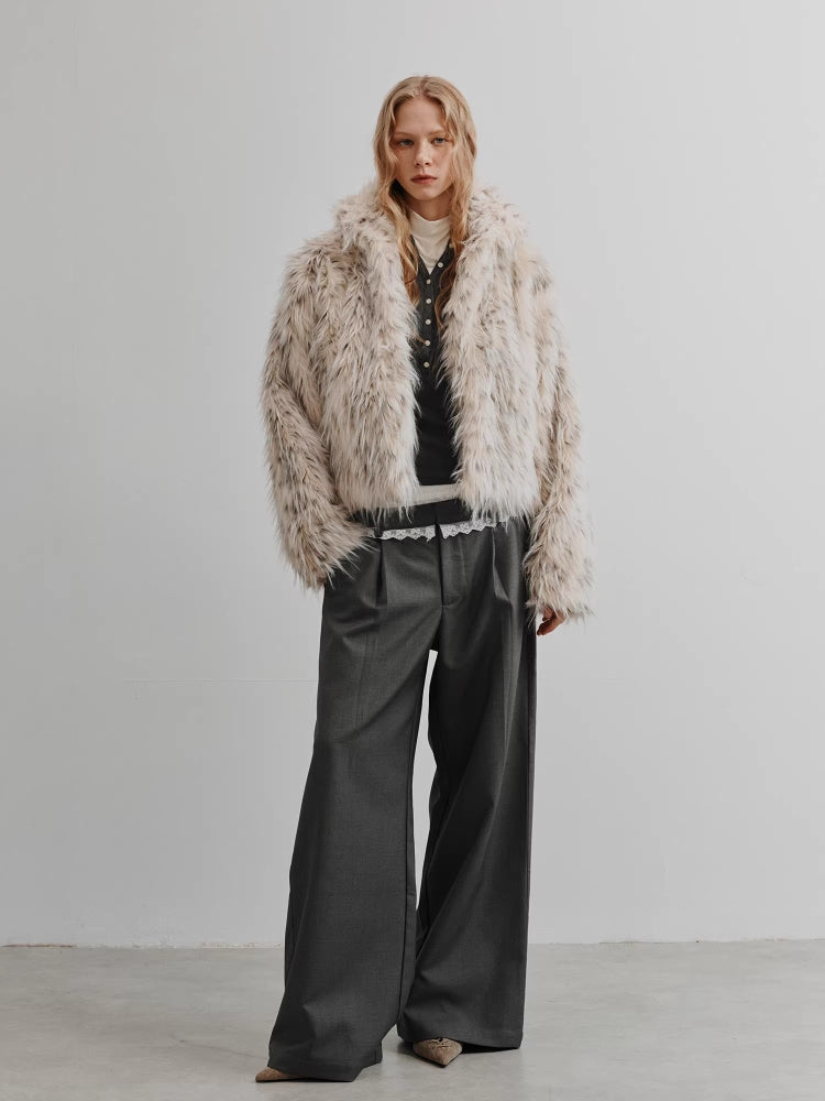 2AM POETRY Classy Escape Lace-Panel Relaxed-Fit Trousers
