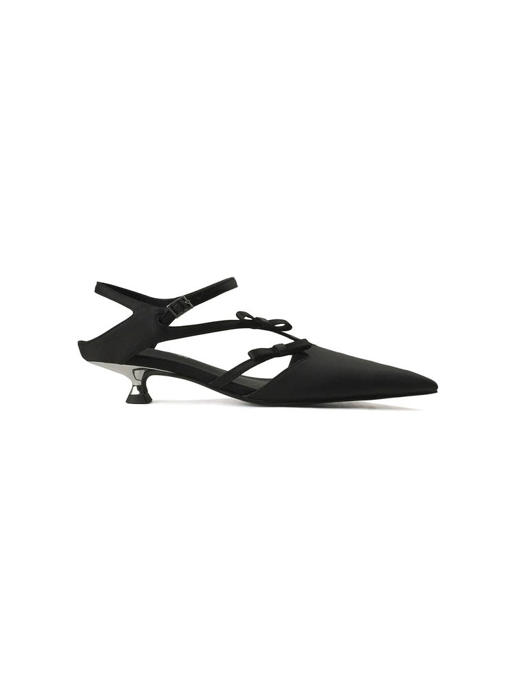 Noeud Strappy Pointed Slingback Pumps