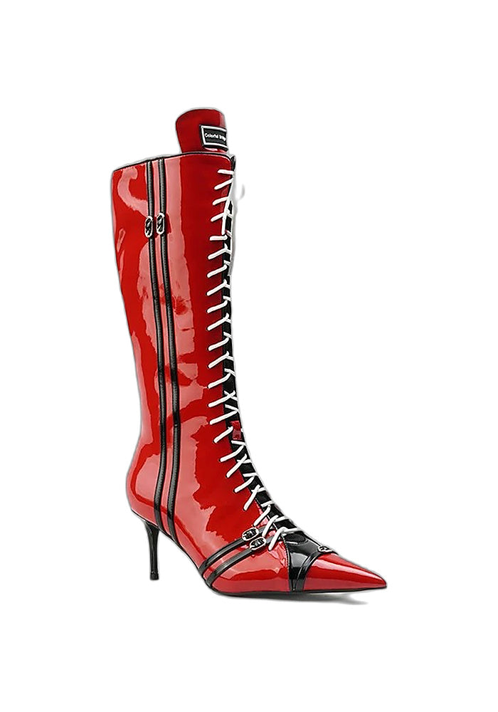 F1 Racing Series Designer-Style Sporty High-Top Boots: Fashionable Women's Riding Boots