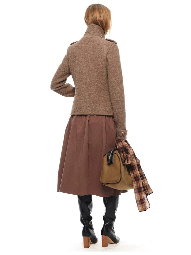 2AM POETRY Stand-Collar Wool Military Jacket - view 3