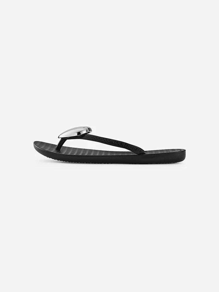 Pompom Heart Platform Flip-Flops