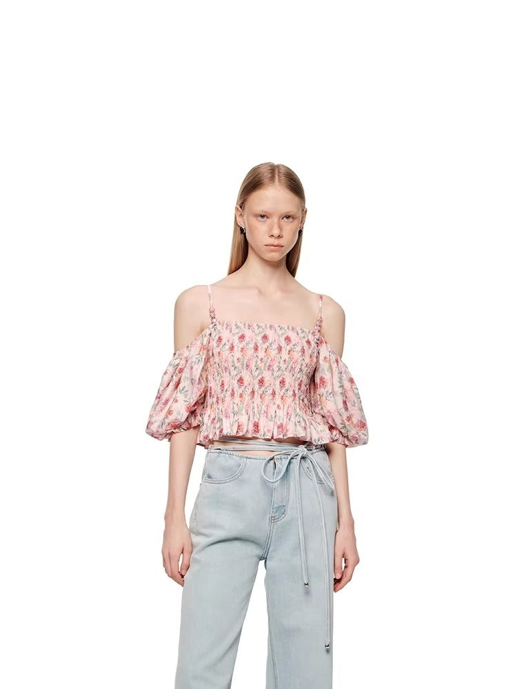 SHROENRO Drawstring Slim-Fit Straight-Leg Casual Denim Pants