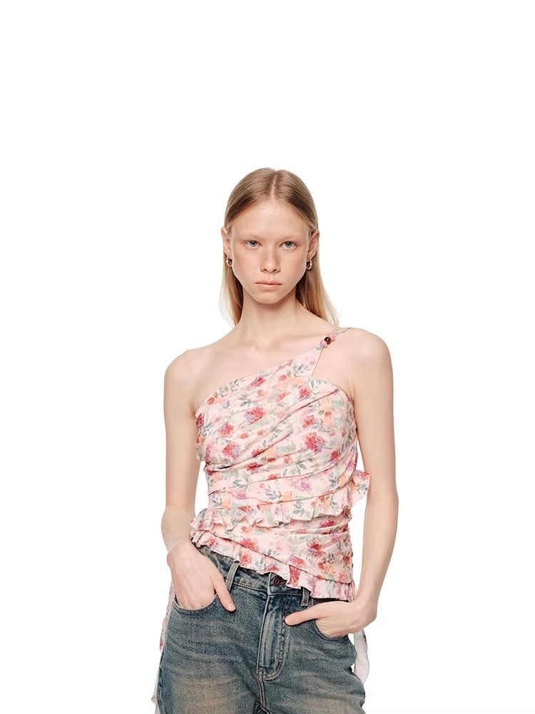 SHROENRO New Off-the-Shoulder Backless Spaghetti-Strap Top for Women
