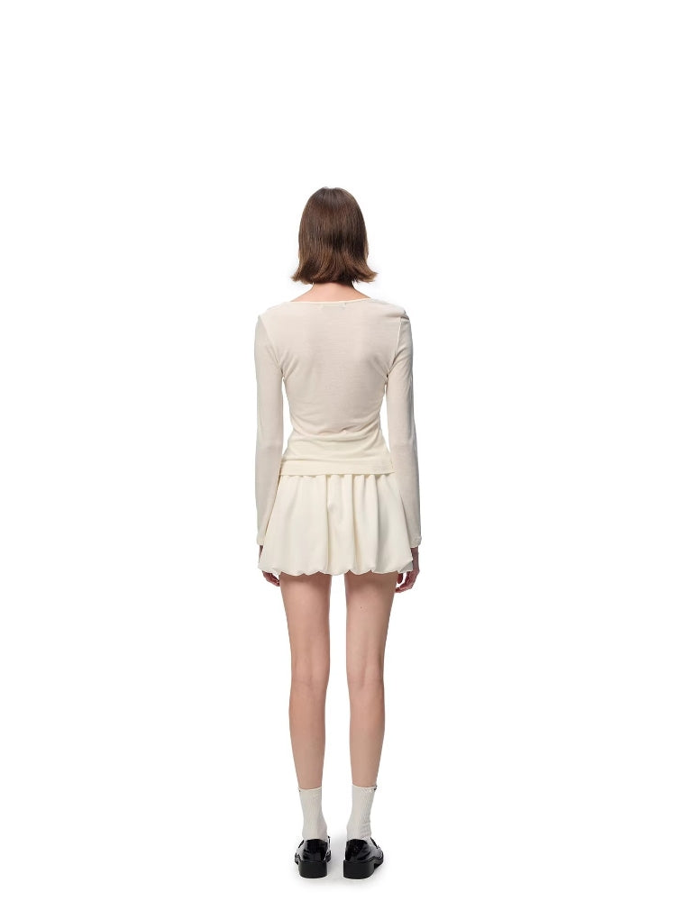 SHROENRO Versatile, Youthful, and Playful High-Waisted Drawstring Skirt with Ruffled Hem – Women's Short Skirt | Return Guarantee