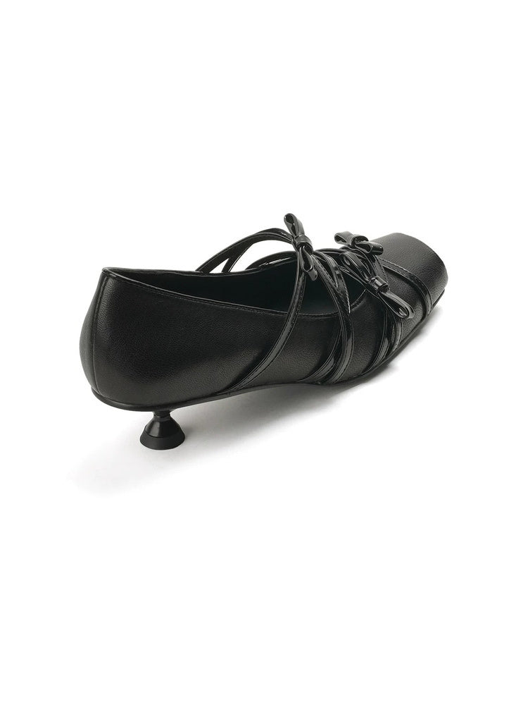 Interlace Lace-Up Kitten Heel Pumps