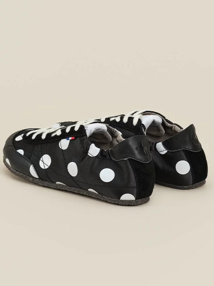 Butterfly Polka-Dot Pocket Retro Flat Shoes