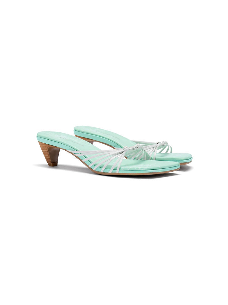 Chinese Floral Platform Slingback Sandals