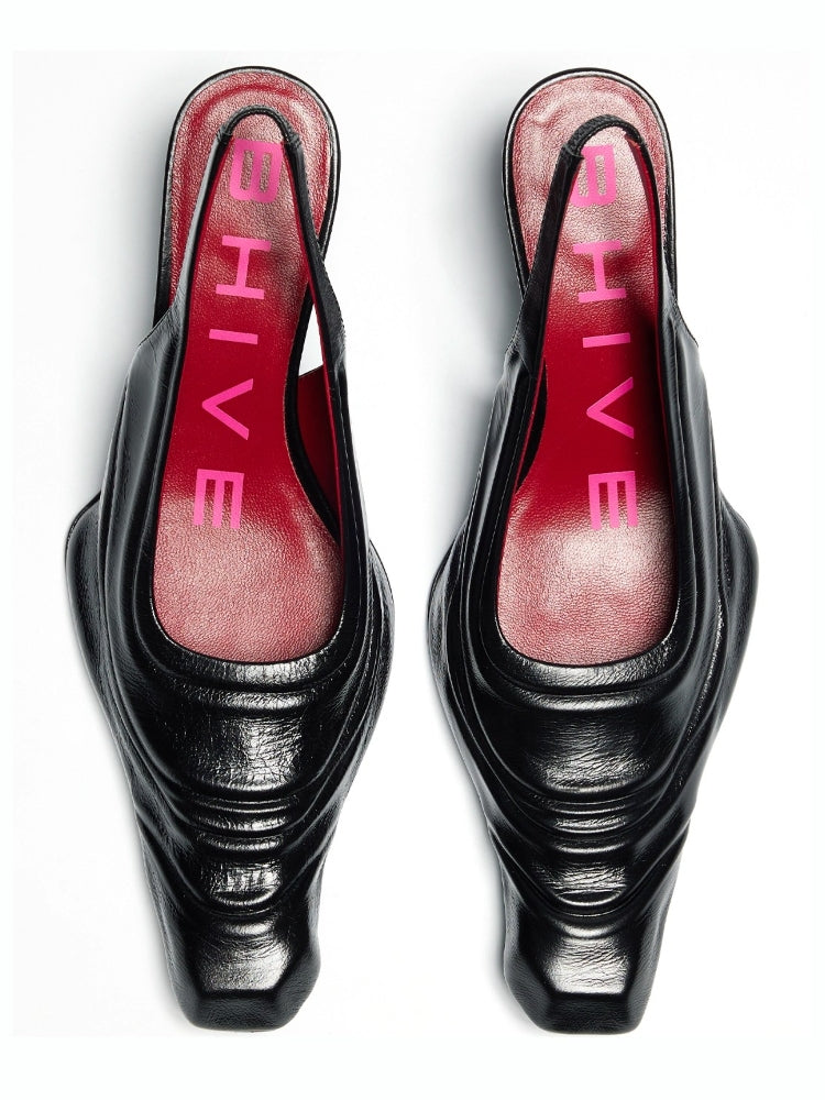 Custom Genuine Leather Ankle-Strap High Heels